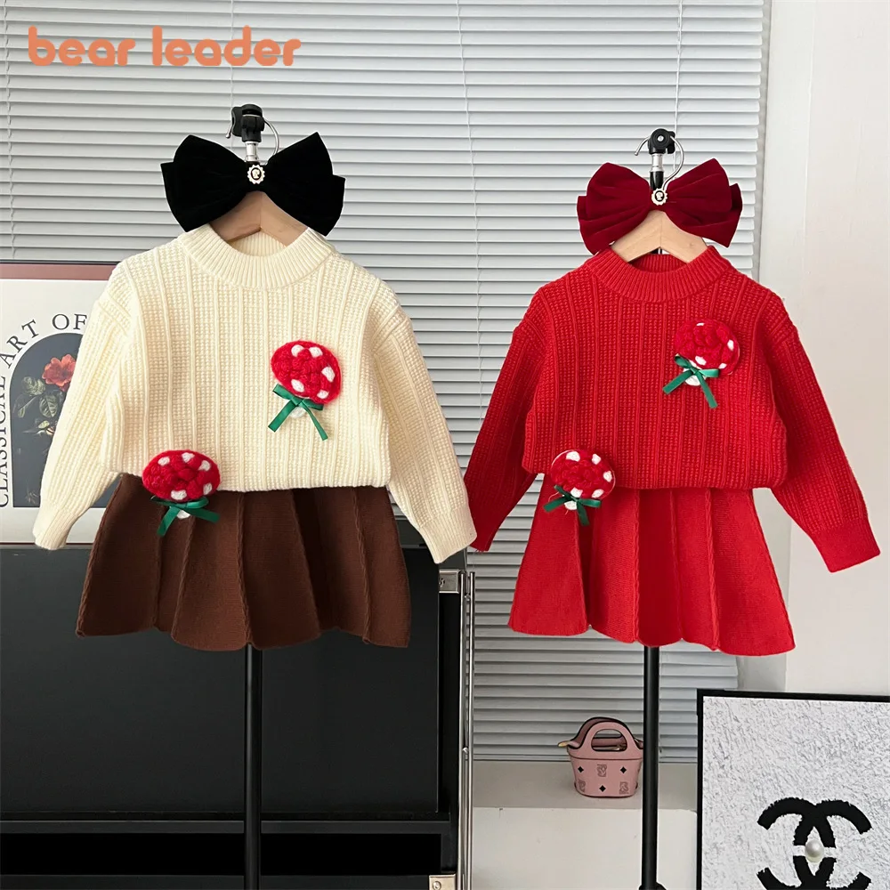 Bear Leader Baby Clothes Set Girl's 3D Lollipop Flower Long Sleeves Knitted Top+Solid Color Skirt 2 Pieces Christmas Suits
Bear Leader Baby Clothes Set Girl's 3D Lollipop Flower Long Sleeves Knitted Top+Solid Color Skirt 2 Pieces Christmas Suits