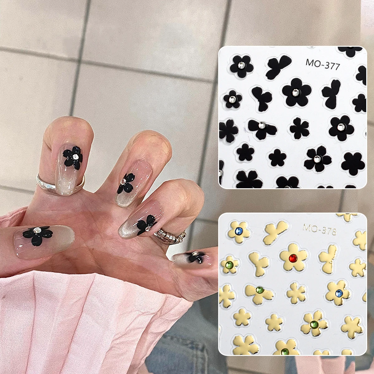 Golden Flower Bronzing 5D Nail Stickers Rhineston Charms Simple Floral Nail Art Decoration Manicure Adhesive Gel Sliders
Golden Flower Bronzing 5D Nail Stickers Rhineston Charms Simple Floral Nail Art Decoration Manicure Adhesive Gel Sliders