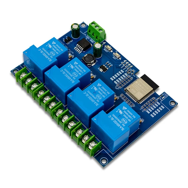 BNVN-4 Канальный релейный модуль 30A DC7-28/5V WIFI Bluetooth Релейный модуль ESP32-WROOM Макетная плата
BNVN-4 Канальный релейный модуль 30A DC7-28/5V WIFI Bluetooth Релейный модуль ESP32-WROOM Макетная плата