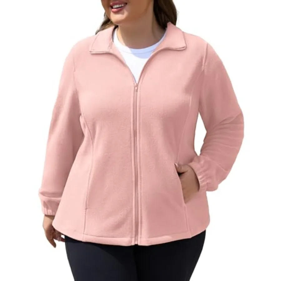 COOTRY Plus Size Fleece Jacket Women Lightweight Zip Up Jackets Soft Warm Long Sleeve Polar Coat with Pockets for Winter
COOTRY Plus Size Fleece Jacket Women Lightweight Zip Up Jackets Soft Warm Long Sleeve Polar Coat with Pockets for Winter