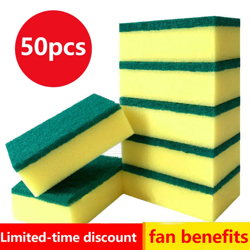 Highly absorbent double-sided sponge magic cleaning pot rust sponge cleaning brush kitchen grease cleaning tool
Highly absorbent double-sided sponge magic cleaning pot rust sponge cleaning brush kitchen grease cleaning tool
