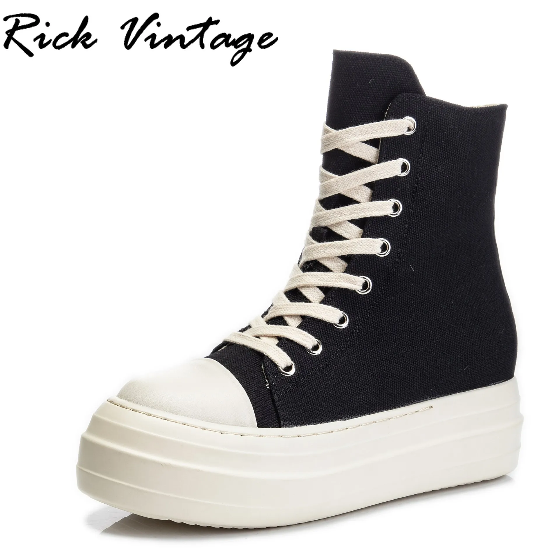 Rick Vintage Women Platform Canvas Shoes Luxury Trainers Adult Lace Up Sneakers Male Street Ankle Boots Unisex High Top Canvas
Rick Vintage Women Platform Canvas Shoes Luxury Trainers Adult Lace Up Sneakers Male Street Ankle Boots Unisex High Top Canvas