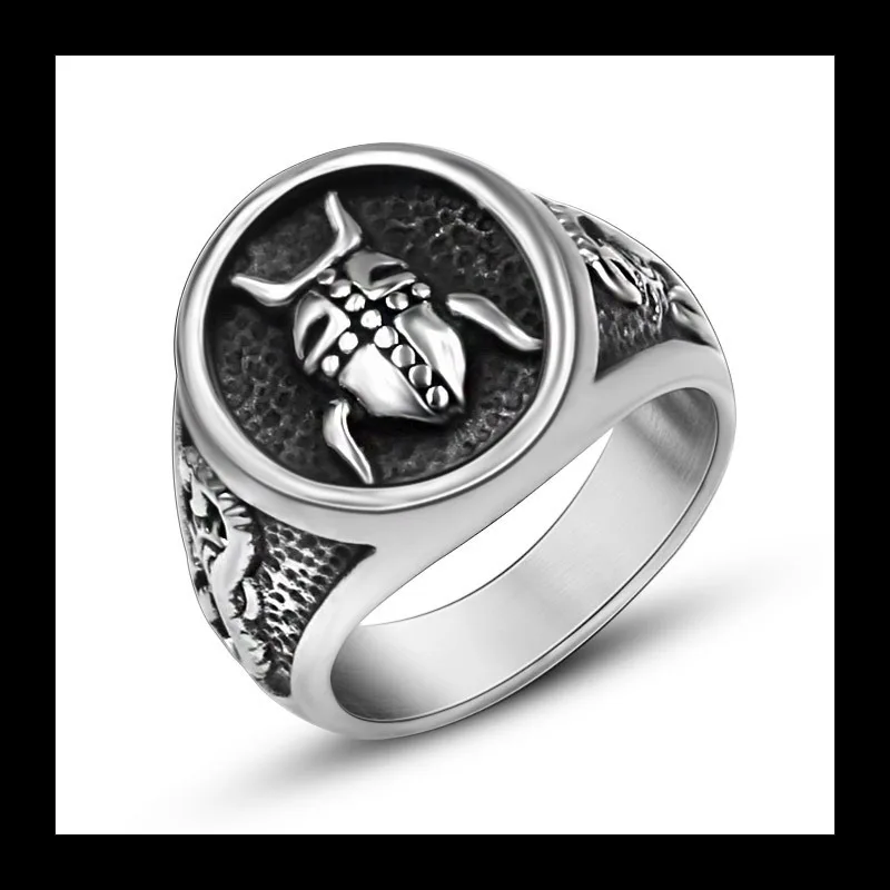 Персонализированные ювелирные изделия из титановой стали, винтажное мужское кольцо с рисунком жука и насекомого, модное индивидуальное кольцо SA988
Персонализированные ювелирные изделия из титановой стали, винтажное мужское кольцо с рисунком жука и насекомого, модное индивидуальное кольцо SA988