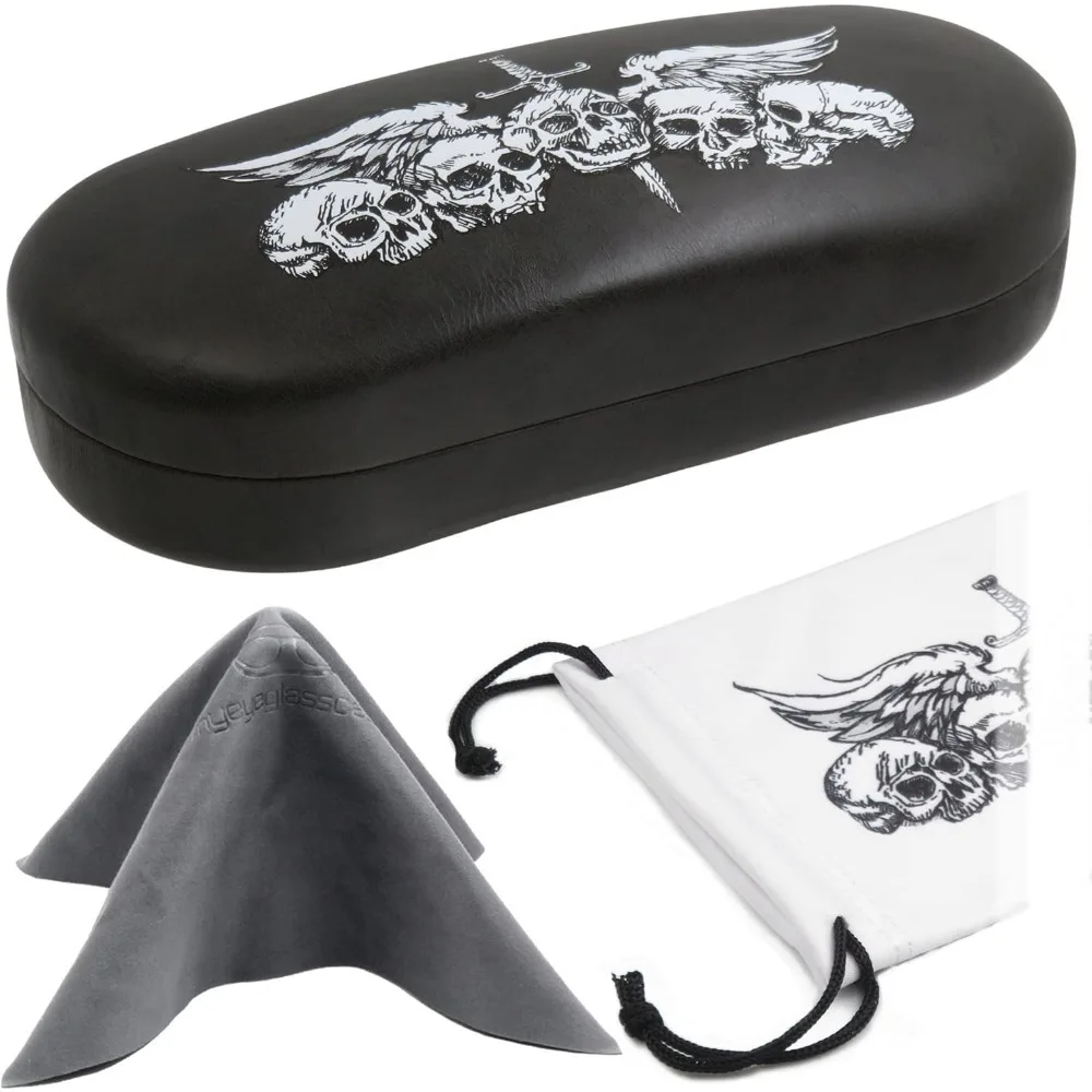 Large Sunglasses Case - Hard Glasses Case Holder w/Pouch & Cloth - Eyeglass Case Aviator Frames Men & Women
Large Sunglasses Case - Hard Glasses Case Holder w/Pouch & Cloth - Eyeglass Case Aviator Frames Men & Women