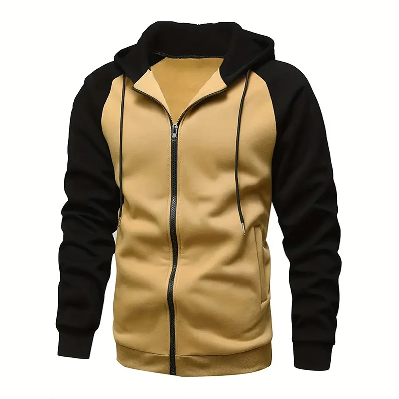Men's Long Sleeve Sports Hoodie Jacket with Patchwork Stitching Casual Streetwear Coat Suitable for Fitness and Daily Wear
Men's Long Sleeve Sports Hoodie Jacket with Patchwork Stitching Casual Streetwear Coat Suitable for Fitness and Daily Wear