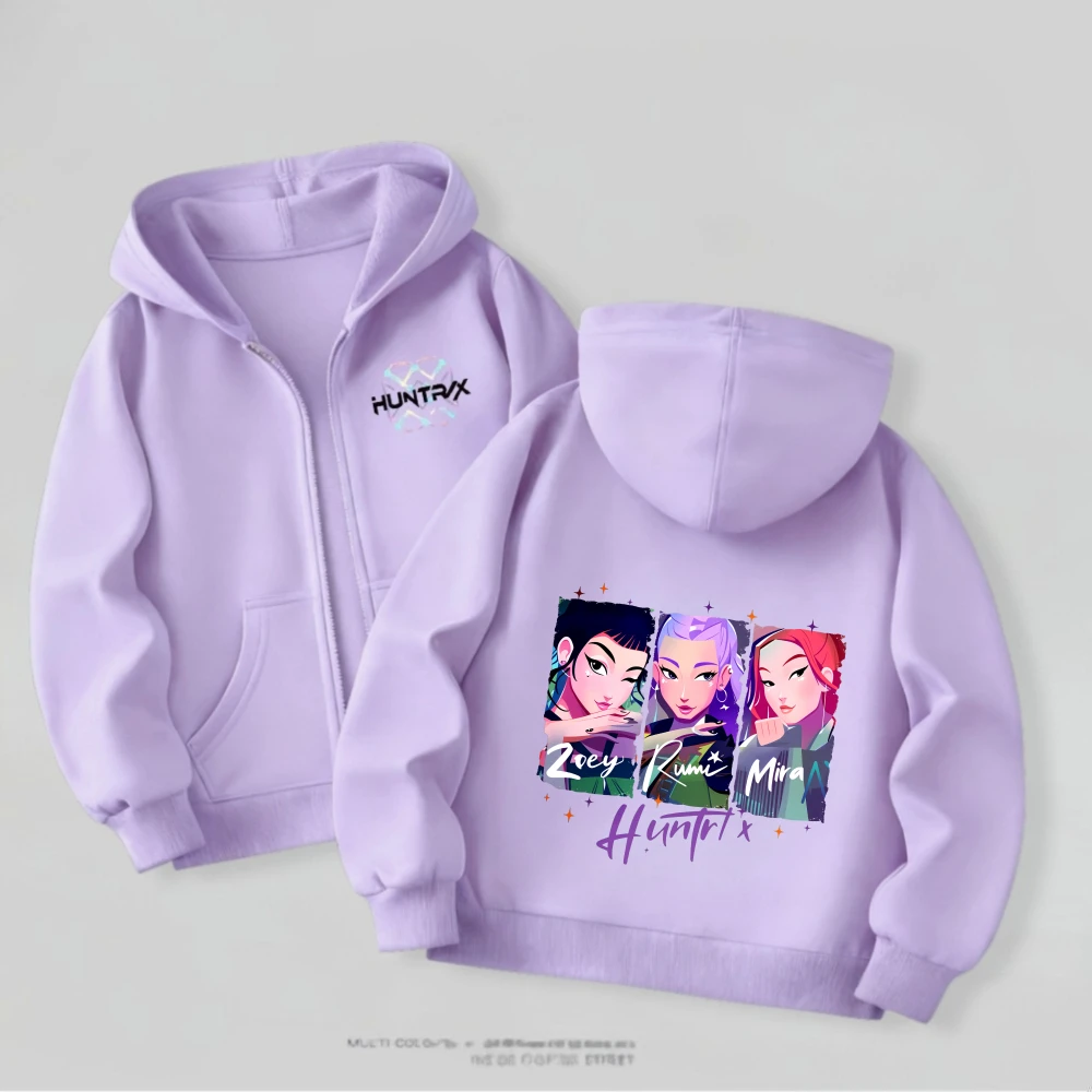 Kpop Demon Hunters Girls Hooded Jacket Spring New Kids Clothing Casual Cartoon Outerwear Children's Clothes Fashion Coats Thin
Kpop Demon Hunters Girls Hooded Jacket Spring New Kids Clothing Casual Cartoon Outerwear Children's Clothes Fashion Coats Thin