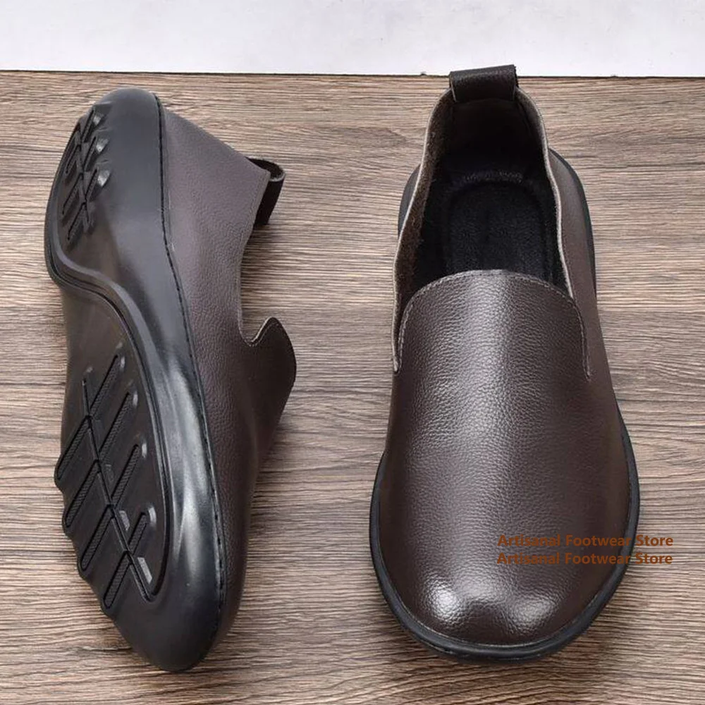 Black/coffee Leather Casual Shoes Round Toe Slip On Breathable Business Shoes Soft Leather Soft Sole Trendy Handmade Men's Shoes
Black/coffee Leather Casual Shoes Round Toe Slip On Breathable Business Shoes Soft Leather Soft Sole Trendy Handmade Men's Shoes