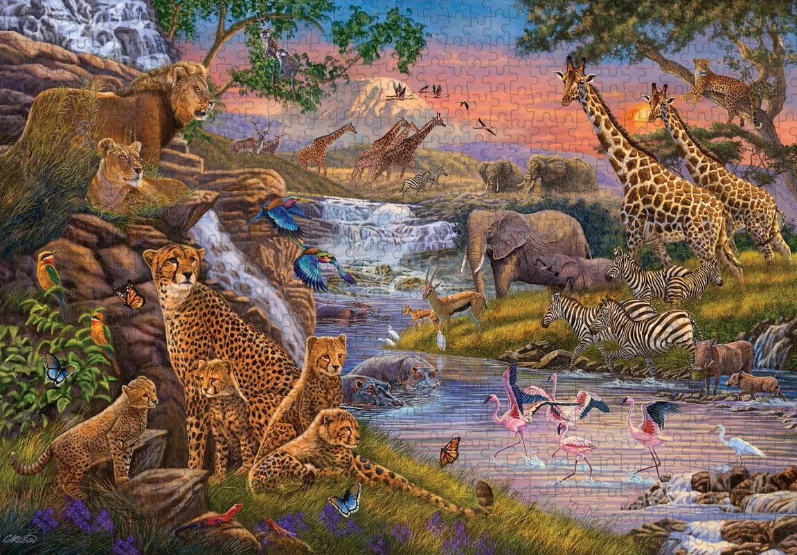 Animal kingdom The wooden puzzle 1000 pieces ersion jigsaw puzzle white card adult children's educational toys
Animal kingdom The wooden puzzle 1000 pieces ersion jigsaw puzzle white card adult children's educational toys
