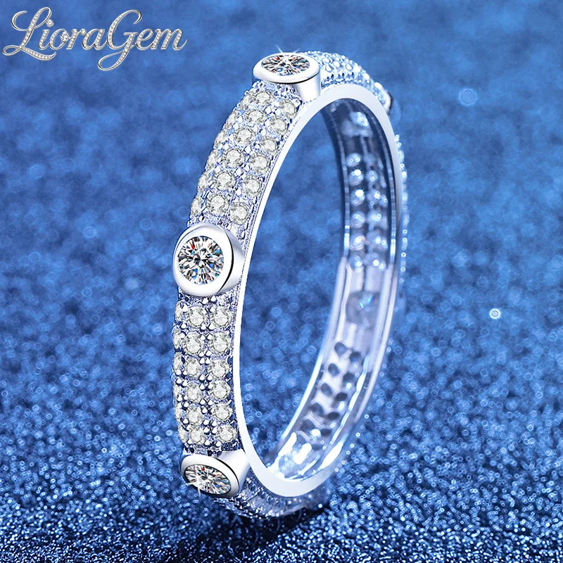 LioraGem Women's Moissanite Ring Circle-set Diamonds, Minimalist Stackable Full-diamond Ring Platinum PT950 Stamp
LioraGem Women's Moissanite Ring Circle-set Diamonds, Minimalist Stackable Full-diamond Ring Platinum PT950 Stamp