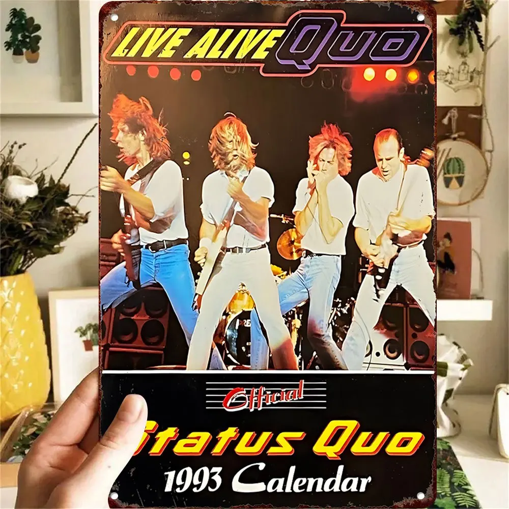 Status Quo Live Alive 1993 Calendar Metal Tin Sign - Vintage Rock Band Poster for Man Cave, Bar, Cafe, Garage Decor | Durable I
Status Quo Live Alive 1993 Calendar Metal Tin Sign - Vintage Rock Band Poster for Man Cave, Bar, Cafe, Garage Decor | Durable I