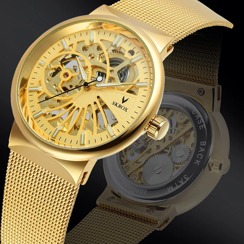 SKROX Luxury Brands Fashion Man Wrist Watches Steel Skeleton Ultra Thin Mechancical Clock Mesh Strap Waterproof Manual Movement
SKROX Luxury Brands Fashion Man Wrist Watches Steel Skeleton Ultra Thin Mechancical Clock Mesh Strap Waterproof Manual Movement