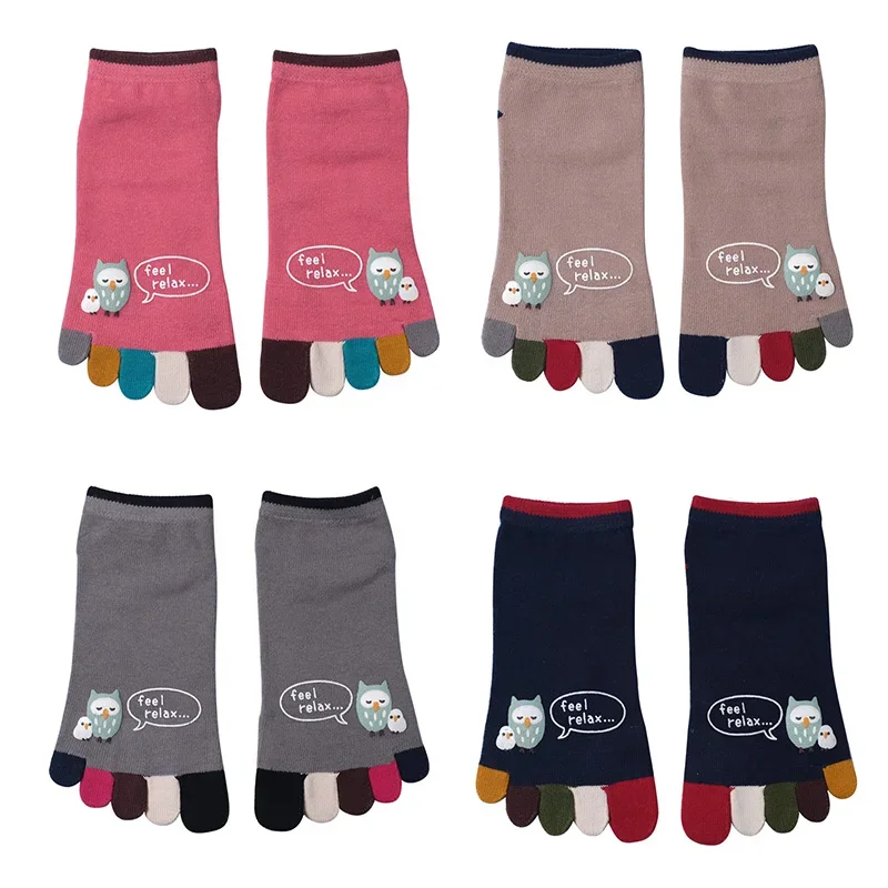 4 Pairs Five Finger Socks Female Cotton Short Tube Cotton Toe Socks Cartoon Lovely Japen Female Ankle Socks with Separate Toes
4 Pairs Five Finger Socks Female Cotton Short Tube Cotton Toe Socks Cartoon Lovely Japen Female Ankle Socks with Separate Toes