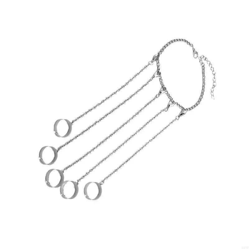 B95F Punk Chain Tassels Bracelet with Salve Finger Rings Halloween Hand Jewelry Gifts
B95F Punk Chain Tassels Bracelet with Salve Finger Rings Halloween Hand Jewelry Gifts