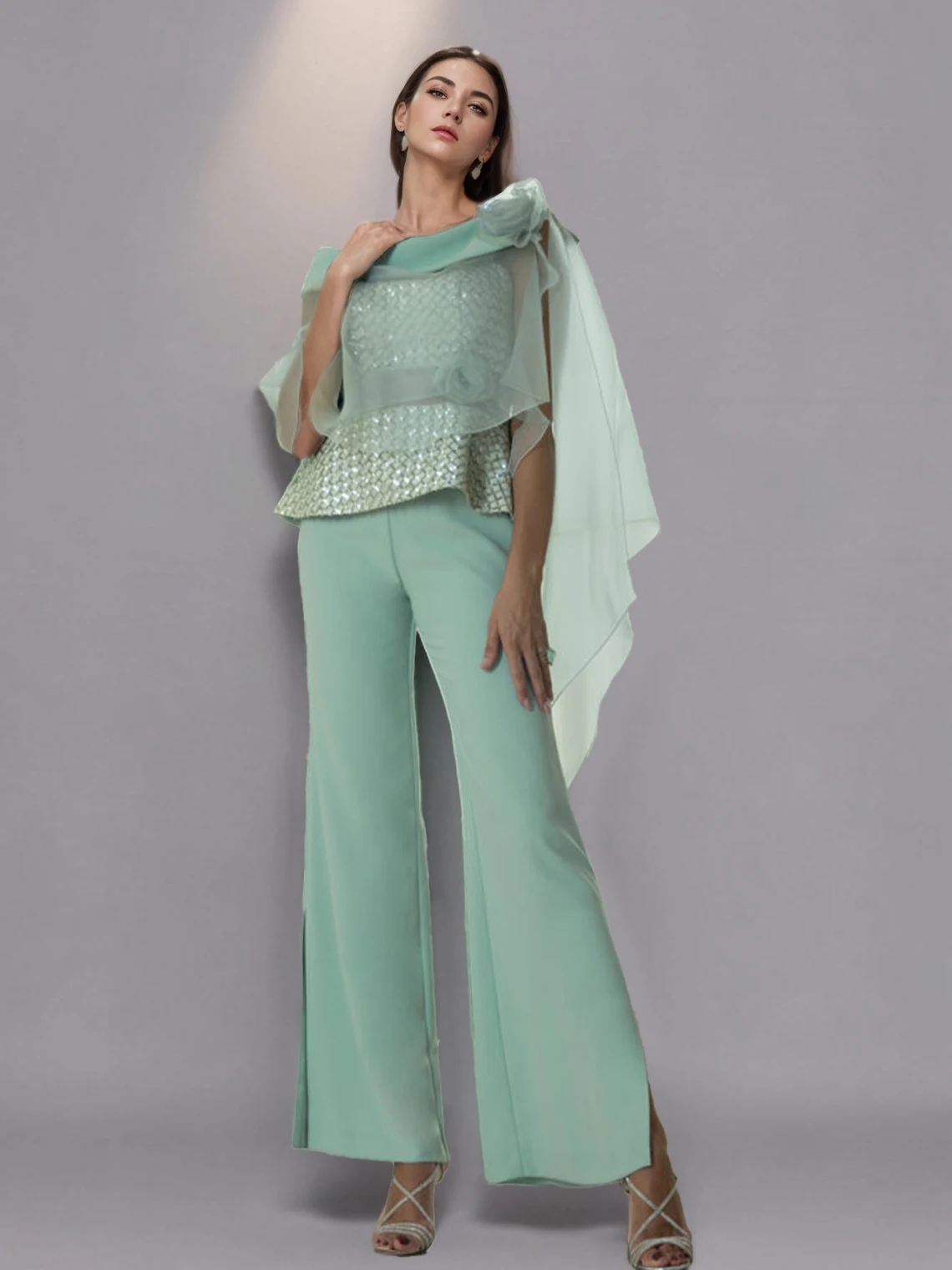Elegant Dusty Sage Two Piece Evening Dress Ankle Length Satin Wedding Guest Dress Sequin Luxury Formal Gown 2025 free customized
Elegant Dusty Sage Two Piece Evening Dress Ankle Length Satin Wedding Guest Dress Sequin Luxury Formal Gown 2025 free customized