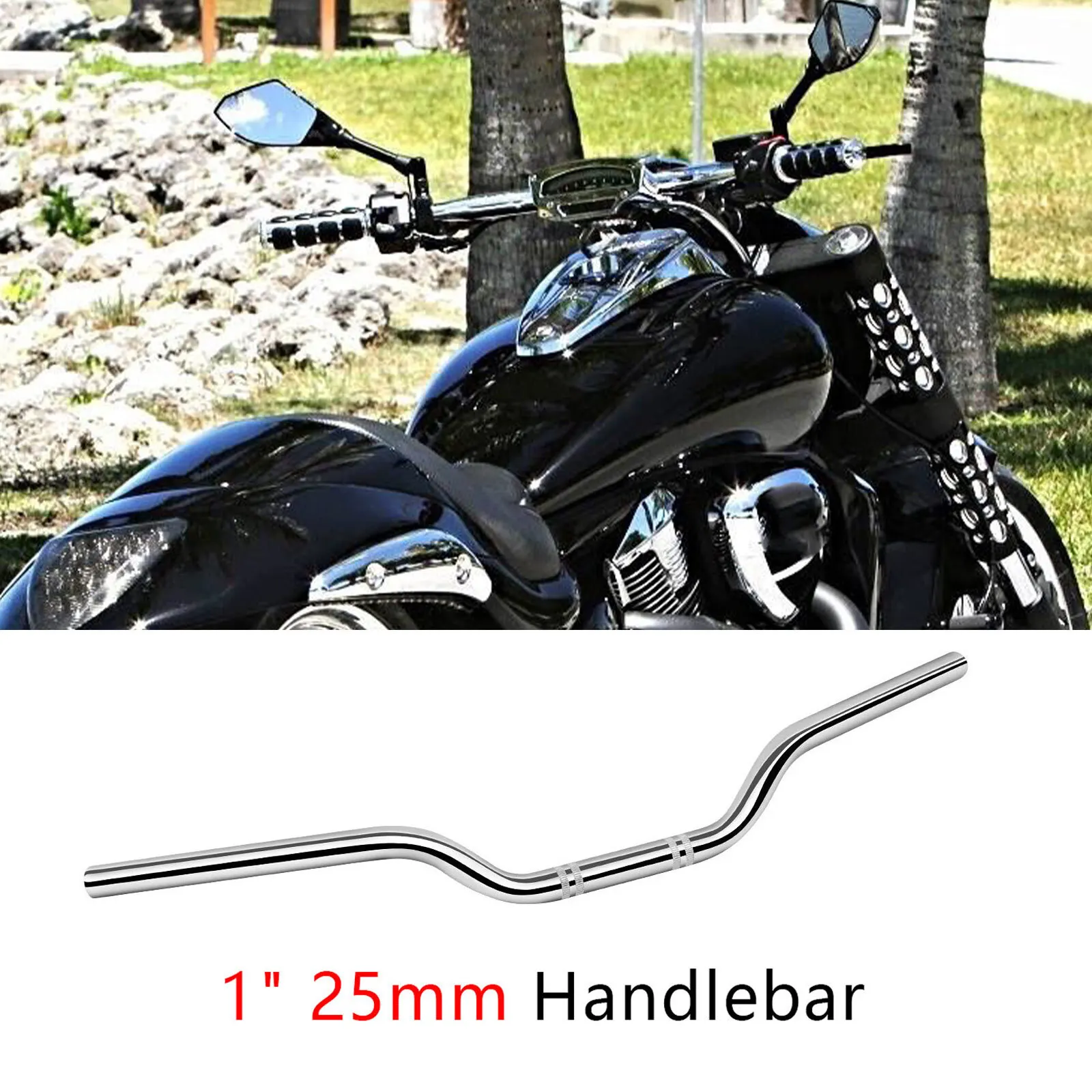 1" Tracker Drag Handlebars for Harley Dyna Sportster - 25mm Motorcycle Bars, Bobber Style
1" Tracker Drag Handlebars for Harley Dyna Sportster - 25mm Motorcycle Bars, Bobber Style