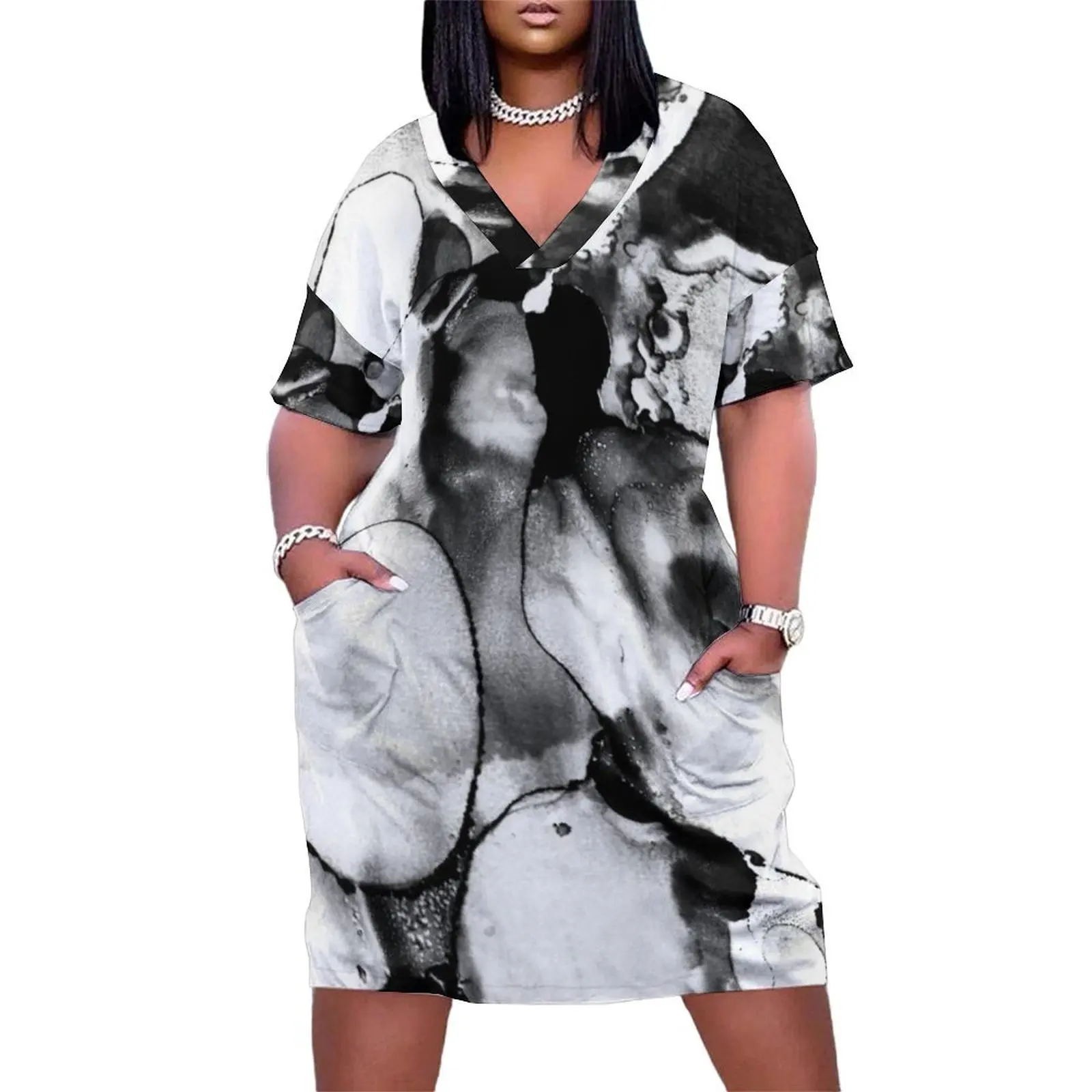 Black And White Abstract Loose Pocket Dress party dresses woman Woman dresses Women's summer long dress Bridesmaid dress woman
Black And White Abstract Loose Pocket Dress party dresses woman Woman dresses Women's summer long dress Bridesmaid dress woman