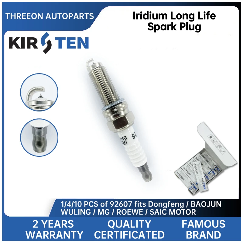 KIRSTEN Iridium Spark Plug for WULING SGMW BAOJUN DONGFENG Motor Corporation 1.5T Engine ILKR8P8 (92607) KSP92607
KIRSTEN Iridium Spark Plug for WULING SGMW BAOJUN DONGFENG Motor Corporation 1.5T Engine ILKR8P8 (92607) KSP92607
