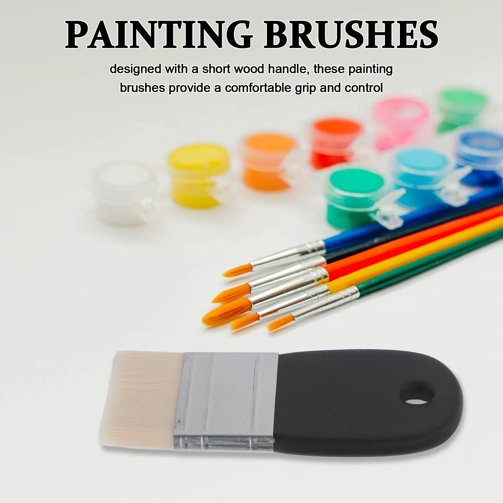 2Pcs Flat Paddle Painting Brushes Nylon Bristles Short Wood Handle for Watercolor Oil Gouache Fine Detail Craft Professional
2Pcs Flat Paddle Painting Brushes Nylon Bristles Short Wood Handle for Watercolor Oil Gouache Fine Detail Craft Professional