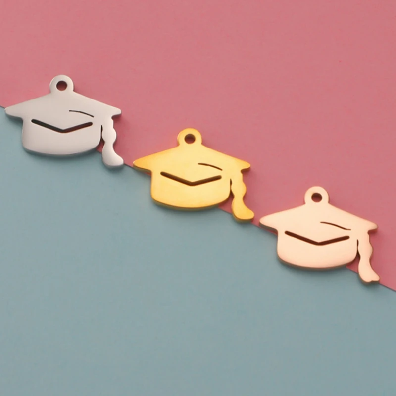 20pcs Bachelor cap Charms Gold Color Pendants Mirror Polish Stainless Steel Jewelry Making DIY Handmade Craft Pendant
20pcs Bachelor cap Charms Gold Color Pendants Mirror Polish Stainless Steel Jewelry Making DIY Handmade Craft Pendant