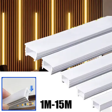 DIY Recessed LED Neon Tube Silicone Gel Covering Flexible Embedded Soft Diffuser Linear White 1M-15M for COB 5050 2835 LED Strip
