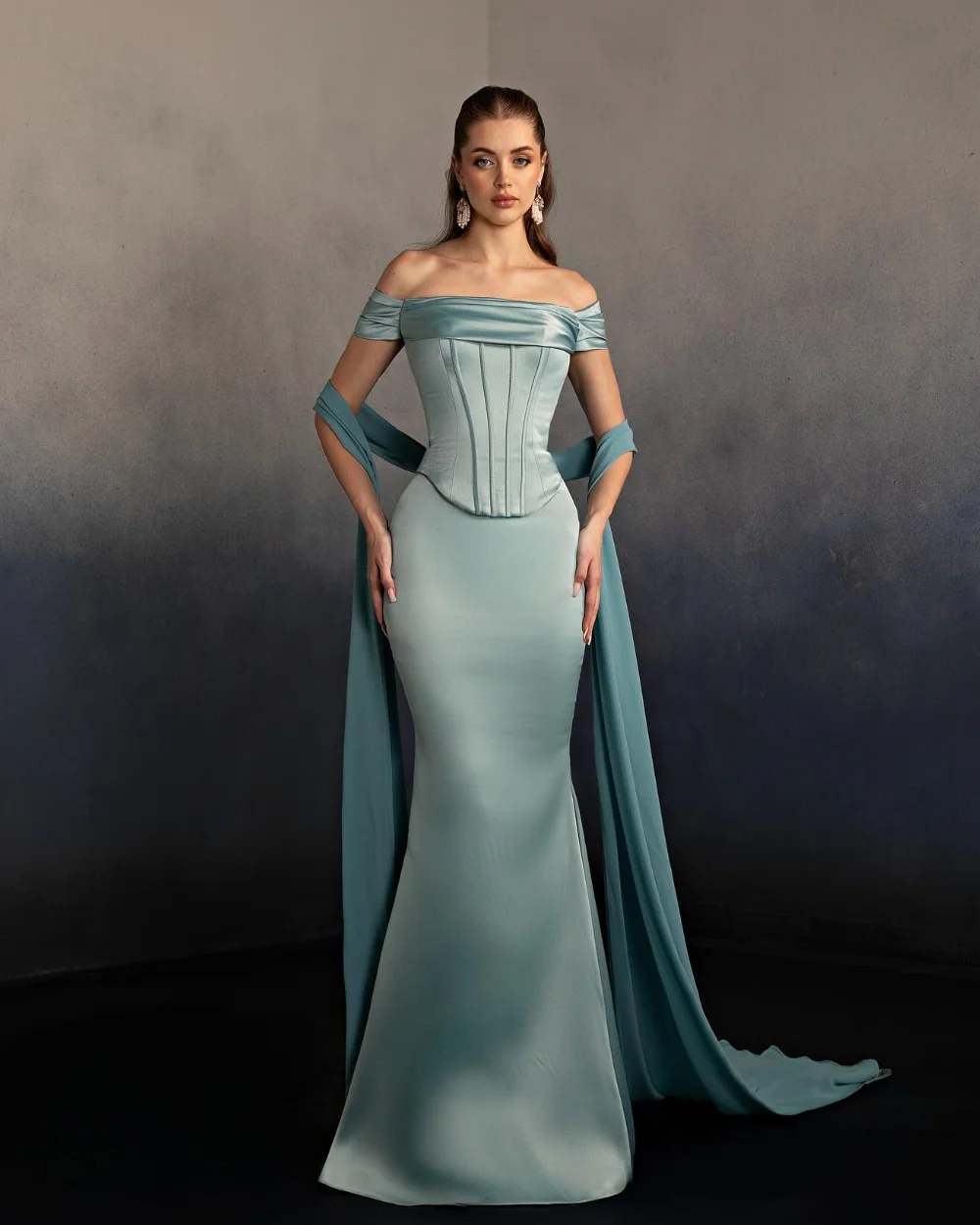 Customized Simple Matching Pleat Ruched Draped Mermaid Off-the-shoulder Long Dresses Evening Dresses Sizes Available Fashion
Customized Simple Matching Pleat Ruched Draped Mermaid Off-the-shoulder Long Dresses Evening Dresses Sizes Available Fashion