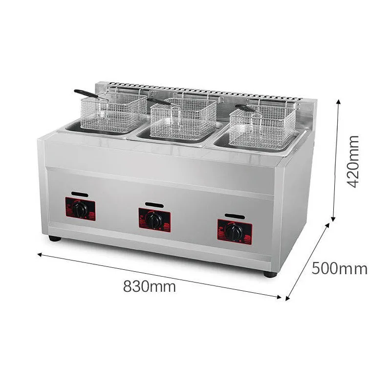 Low-cost snack machine Commercial three cans of 6LX3 fryer High quality and high material
Low-cost snack machine Commercial three cans of 6LX3 fryer High quality and high material