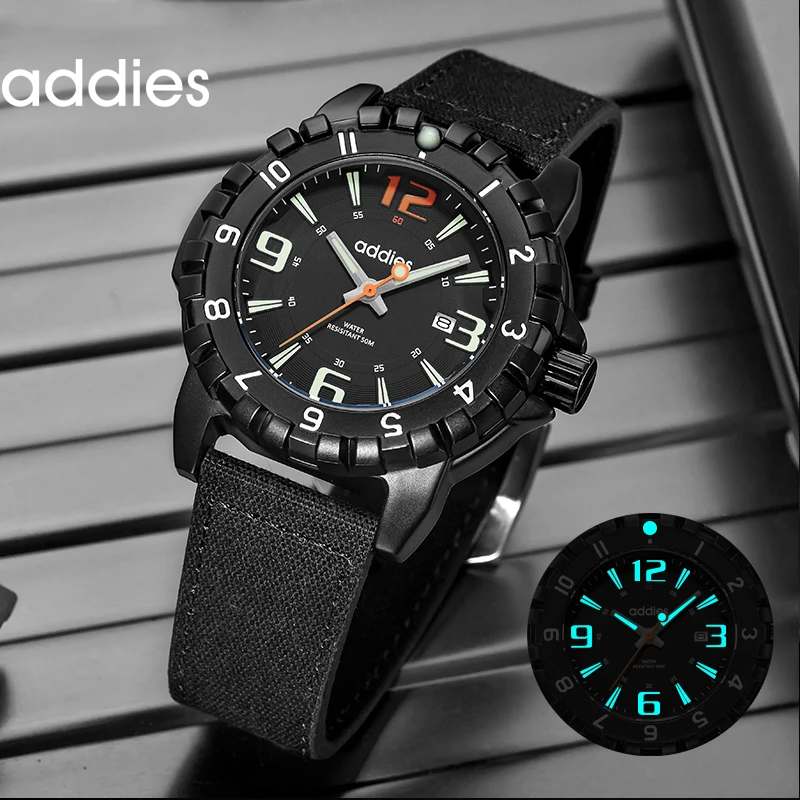 Addies Men's watch 316 Stainless Steel Luminous Outdoor Sports Watch 50m Waterproof reloj hombre Quartz Watches
Addies Men's watch 316 Stainless Steel Luminous Outdoor Sports Watch 50m Waterproof reloj hombre Quartz Watches
