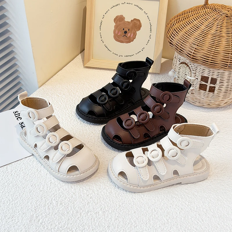 Kids Sandals High Top Hollowed-out Girls Princess Shoes Hook&loop Ins Trendy 2025 Summer New Children Beach Shoes Soild Color
Kids Sandals High Top Hollowed-out Girls Princess Shoes Hook&loop Ins Trendy 2025 Summer New Children Beach Shoes Soild Color