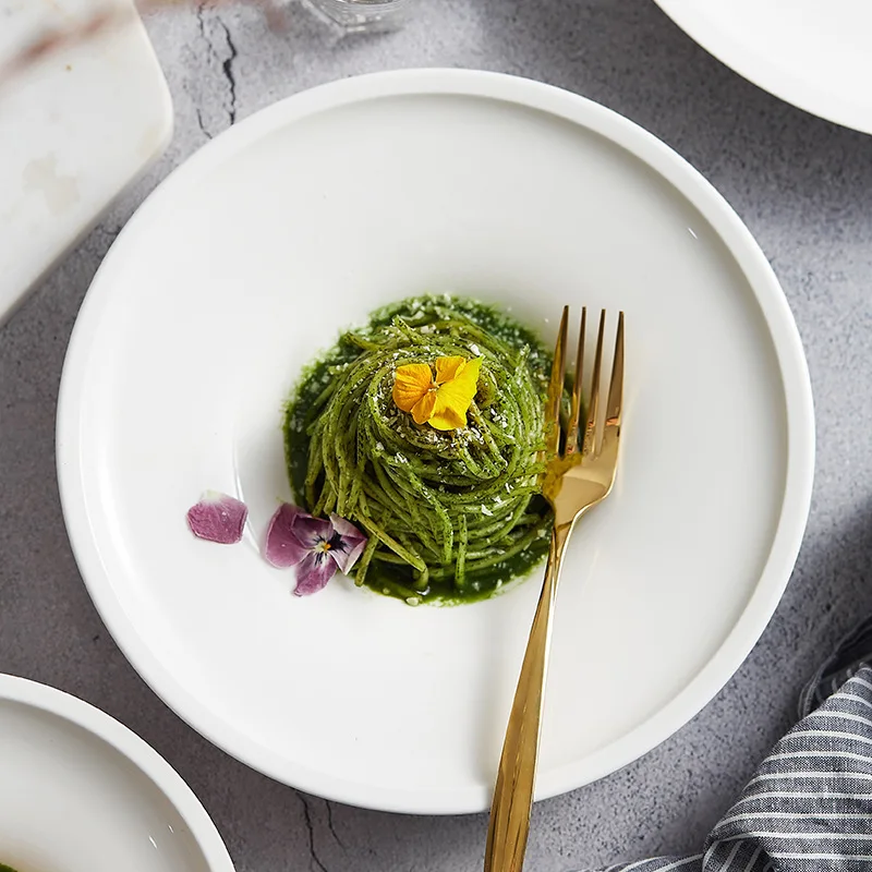 European-style White Porcelain Deep Plate Dinnerware Modern Round Dessert Western Dining Plate Cooking Bowl Kitchen Utensils
European-style White Porcelain Deep Plate Dinnerware Modern Round Dessert Western Dining Plate Cooking Bowl Kitchen Utensils