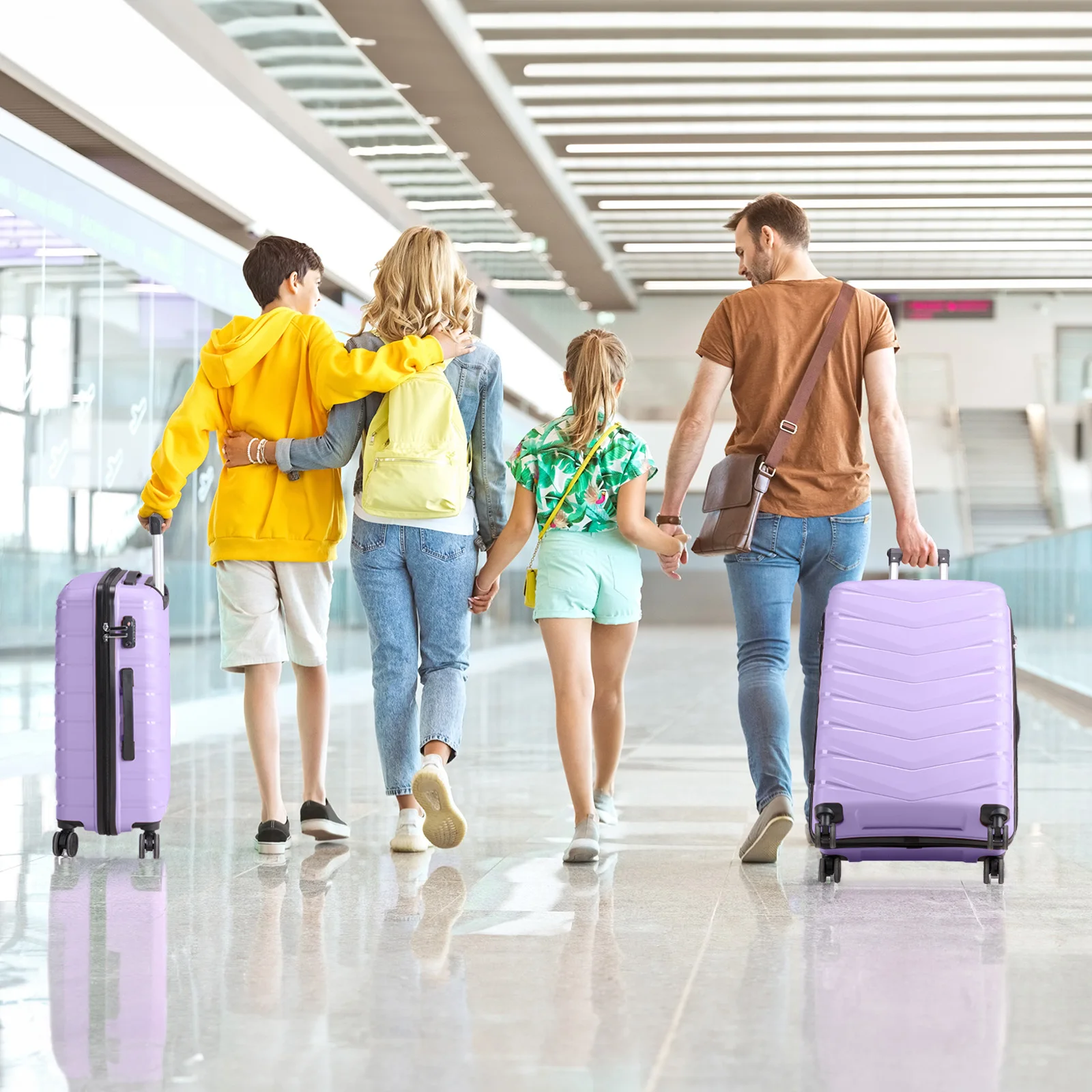 V-shaped stripes 3-in-1 PP trolley case 20in 24in 28in PP iron trolley fashionable color - taro purple (grain pattern) Portable
V-shaped stripes 3-in-1 PP trolley case 20in 24in 28in PP iron trolley fashionable color - taro purple (grain pattern) Portable