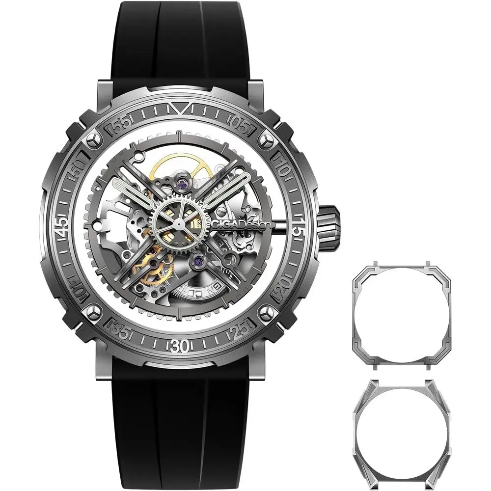 Часы CIGA Design Automatic/Manual Mechanical Watch Magician Series с корпусом из нержавеющей стали/титана, съемным корпусом, сапфировым стеклом и ремешком из фторкаучука.
Часы CIGA Design Automatic/Manual Mechanical Watch Magician Series с корпусом из нержавеющей стали/титана, съемным корпусом, сапфировым стеклом и ремешком из фторкаучука.