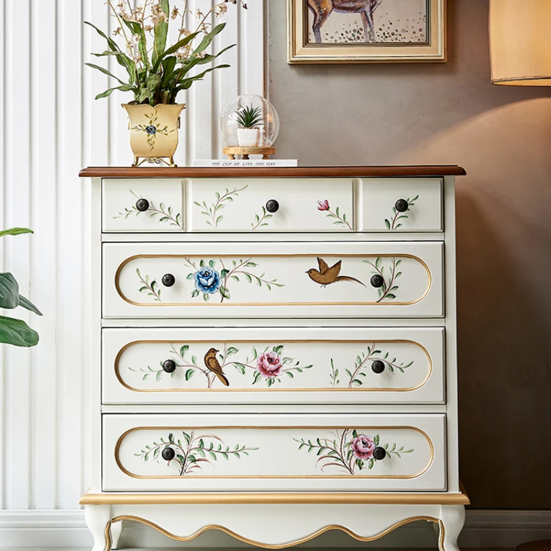 Colored bucket cabinet, solid wood entry bedroom storage, retro living room, five
Colored bucket cabinet, solid wood entry bedroom storage, retro living room, five