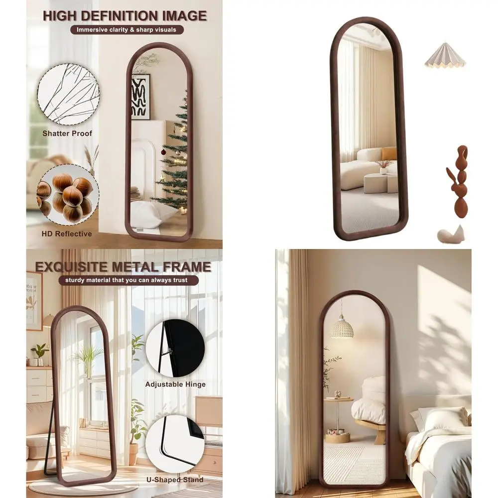 Arched Wall Mirror, Freestanding Floor Velvet Finish, Ideal for Bedroom & Living Room, Brown
Arched Wall Mirror, Freestanding Floor Velvet Finish, Ideal for Bedroom & Living Room, Brown