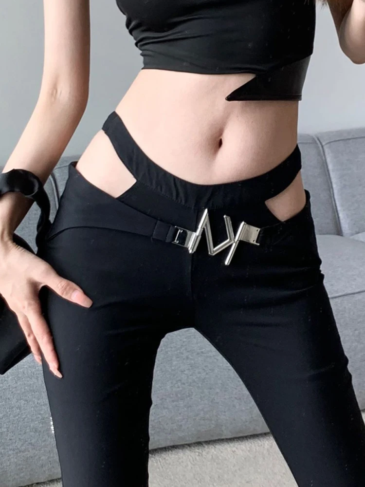 Split flared pants for women spring autumn sexy hollow out high waist drape straight leg wide leg pants
Split flared pants for women spring autumn sexy hollow out high waist drape straight leg wide leg pants