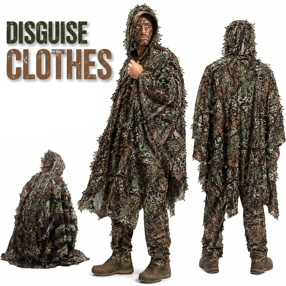 Tactical 3D Leaf Ghillie Suit Sniper Airsoft Hunting Concealment Camouflag Clothes for CS Bird Watching Wildlife Photography
Tactical 3D Leaf Ghillie Suit Sniper Airsoft Hunting Concealment Camouflag Clothes for CS Bird Watching Wildlife Photography