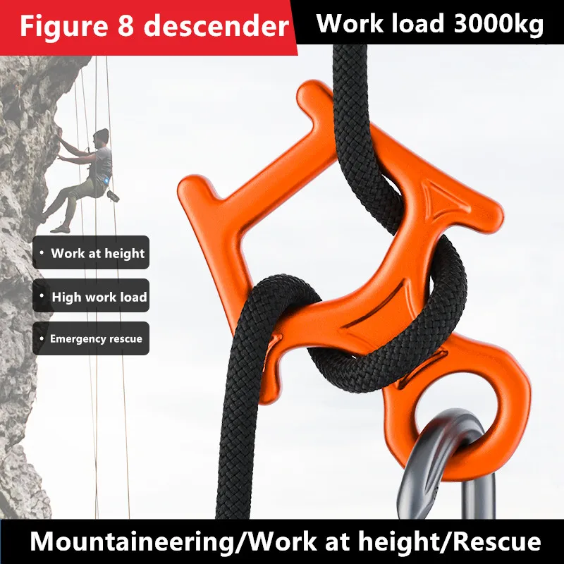 Снаряжение для скалолазания: спусковое устройство-восьмерка 30KN, веревочный спусковой аппарат, кольцевой спусковой механизм, снаряжение для спуска с горы, альпинистское снаряжение
Снаряжение для скалолазания: спусковое устройство-восьмерка 30KN, веревочный спусковой аппарат, кольцевой спусковой механизм, снаряжение для спуска с горы, альпинистское снаряжение