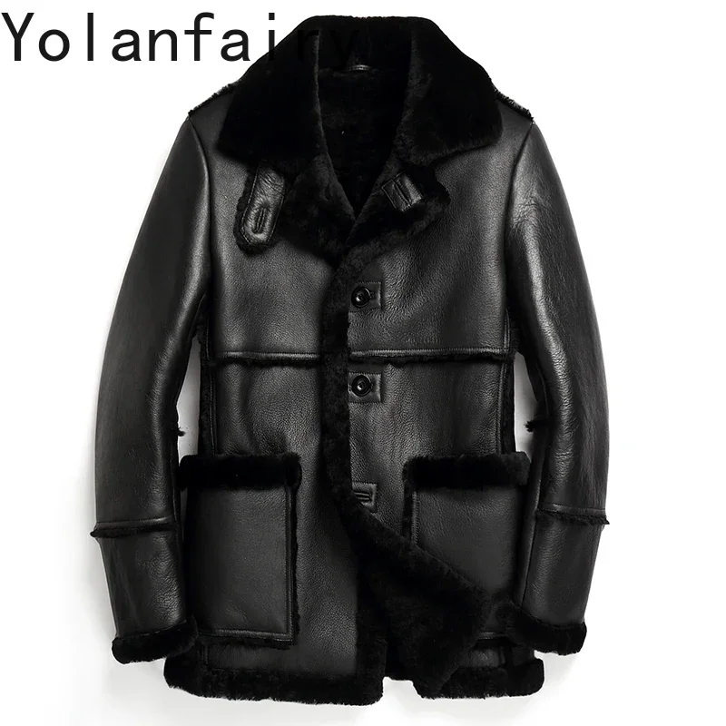YOLANFAIRY Winter Jacket Men Natural Fur Coat Original Man's Fur Real Leather Jackets for Men Coats Warm Mid-Long Sheepskin Coat
YOLANFAIRY Winter Jacket Men Natural Fur Coat Original Man's Fur Real Leather Jackets for Men Coats Warm Mid-Long Sheepskin Coat