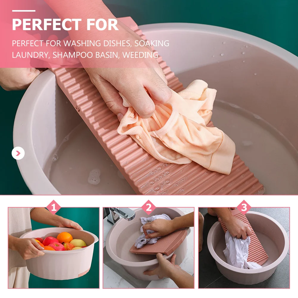 1 Set Baby Wash Basin With Washboard, Infant Face Foot Cleaning Basin, Camping Kitchen Dishpan Laundry Soaking Bucket For Home 
1 Set Baby Wash Basin With Washboard, Infant Face Foot Cleaning Basin, Camping Kitchen Dishpan Laundry Soaking Bucket For Home