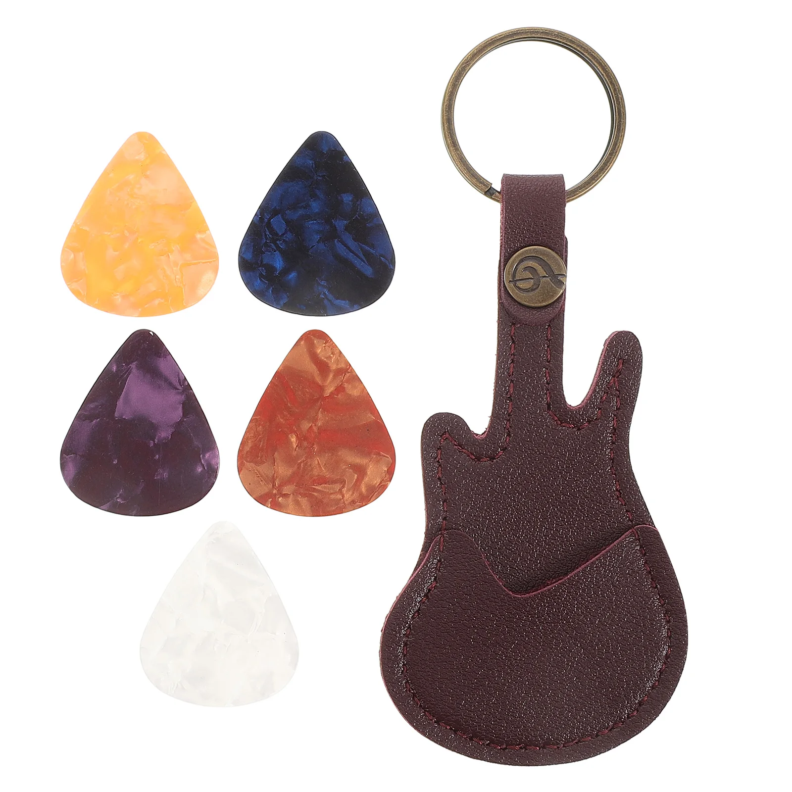 Guitar Picks Set PU Case Holder Compatible Acoustic Electric Ukulele Small Plectrums Portable Keychain Storage Copper
Guitar Picks Set PU Case Holder Compatible Acoustic Electric Ukulele Small Plectrums Portable Keychain Storage Copper