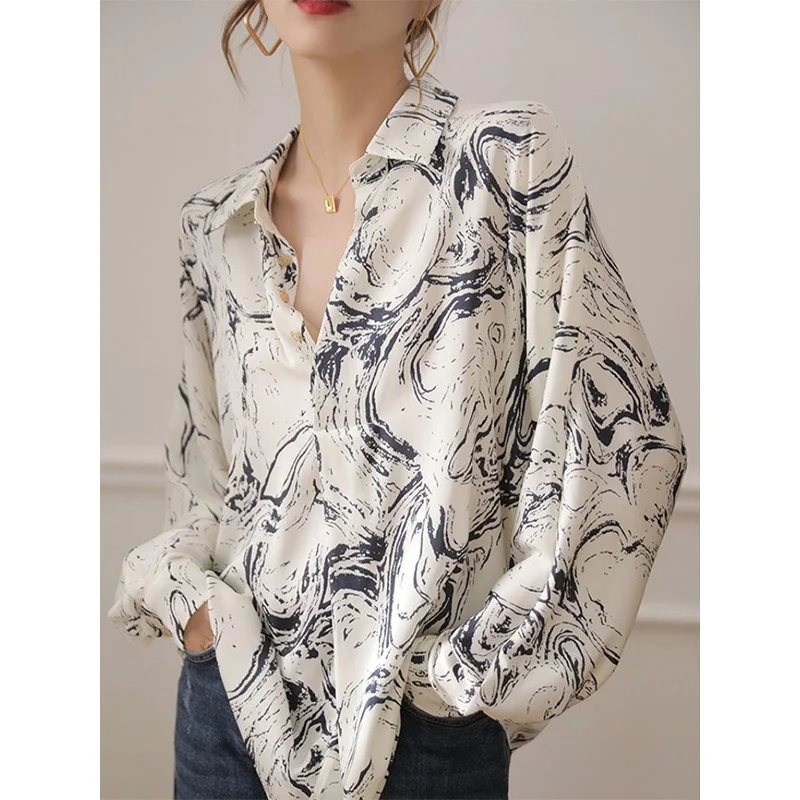 Femme Spring Summer Korean Simplicity Button Women's Shirt Office Lady Printing Solid Color Polo Collar Loose Long Sleeve Top
Femme Spring Summer Korean Simplicity Button Women's Shirt Office Lady Printing Solid Color Polo Collar Loose Long Sleeve Top
