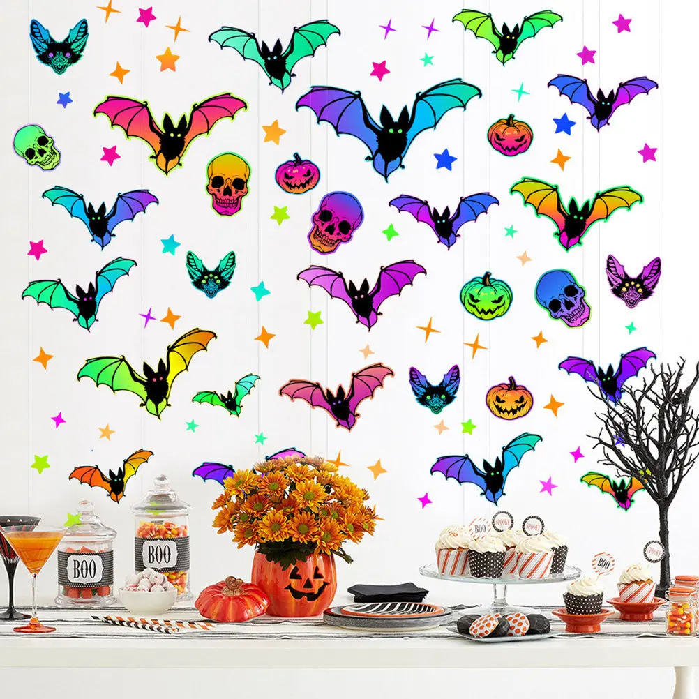 3 Sheets Halloween Window Decorations Glowing Stickers Seal Front Door Decals Decorate for Scenes
3 Sheets Halloween Window Decorations Glowing Stickers Seal Front Door Decals Decorate for Scenes