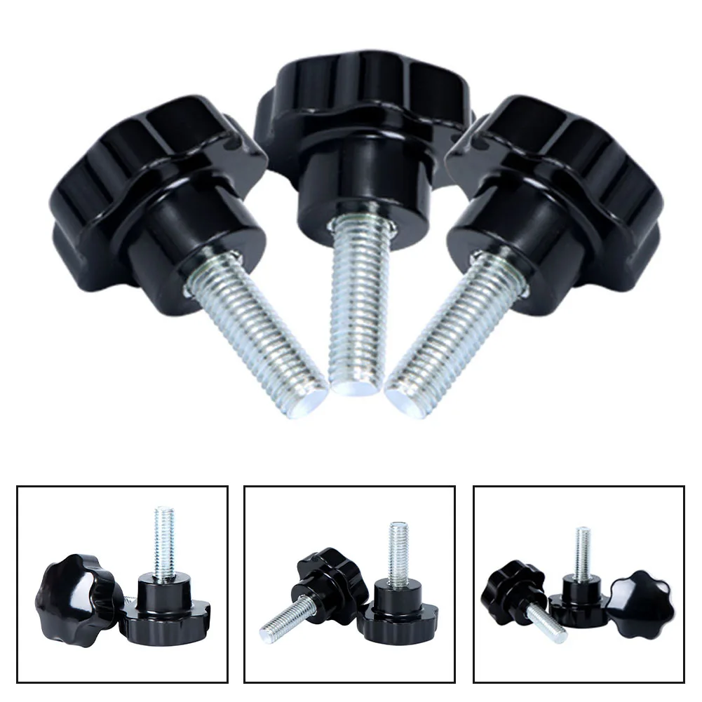 10pcs Seven Star Grip Screw With Through Hole Plum Handle M8*40, 31mm Handle Bakelite Hand Screw Bolt Knob Plum Handle Screws
10pcs Seven Star Grip Screw With Through Hole Plum Handle M8*40, 31mm Handle Bakelite Hand Screw Bolt Knob Plum Handle Screws