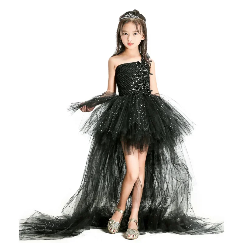 Shinning Black With Train Tulle Ribbon Bow Lace Girl Tutu Dresses For Birthday Party Baby Girls Clo MN1
Shinning Black With Train Tulle Ribbon Bow Lace Girl Tutu Dresses For Birthday Party Baby Girls Clo MN1