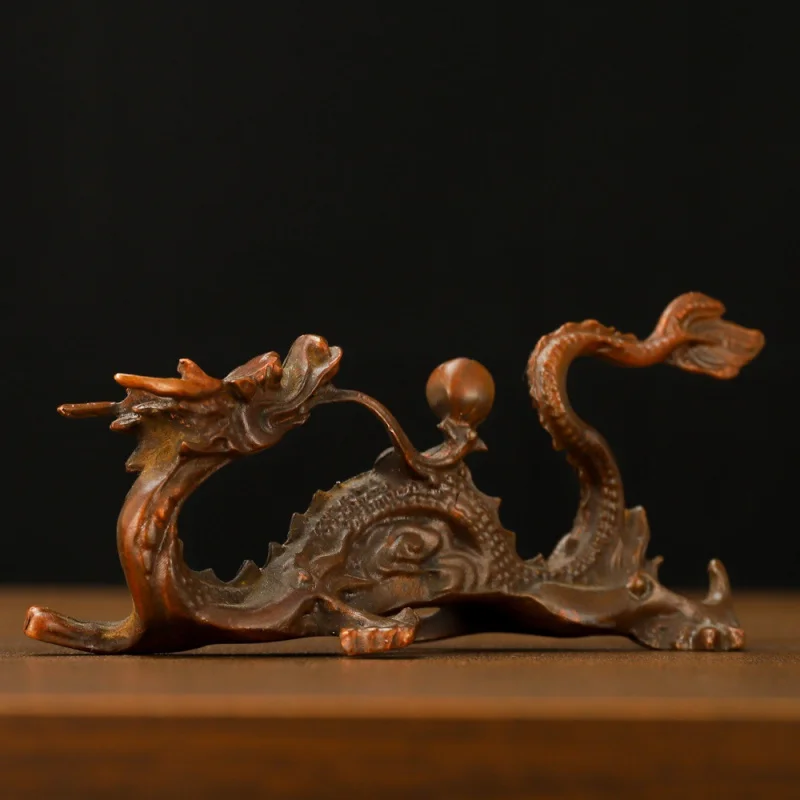 Vintage Antique-Style Patina Dragon Playing with Pearls Ornament Retro New Chinese Style Home Study Desk Collection Decoration G
Vintage Antique-Style Patina Dragon Playing with Pearls Ornament Retro New Chinese Style Home Study Desk Collection Decoration G
