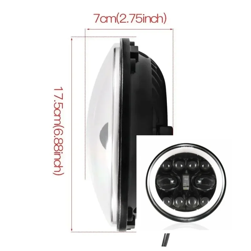 7-дюймовый светодиодный мотоциклетный грузовик, автоматические ходовые огни, передняя фара, фара для чоппера
7-дюймовый светодиодный мотоциклетный грузовик, автоматические ходовые огни, передняя фара, фара для чоппера