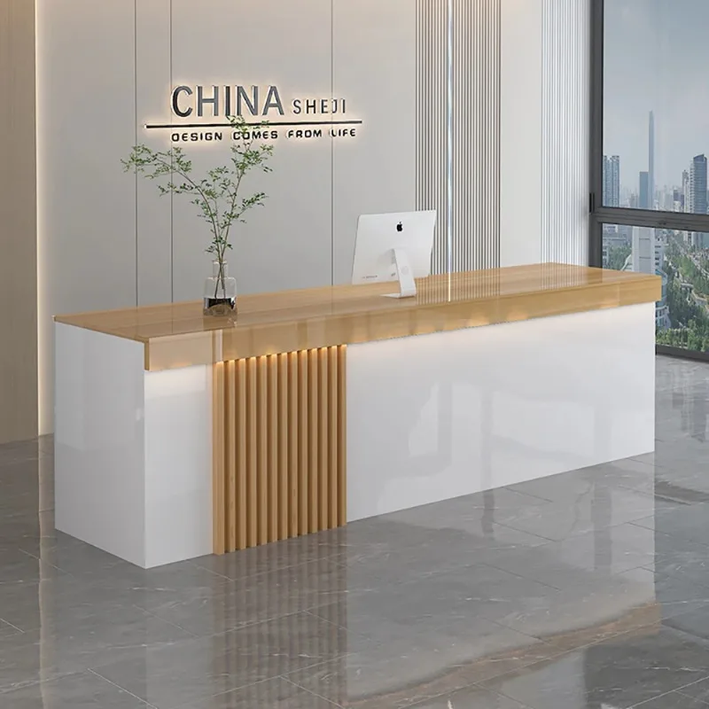 Beauty Wide Bar Counter Cashier Cabinet Trendy Beauty Simple European Reception Desks Elegant Quality Mostrador Office Furniture
Beauty Wide Bar Counter Cashier Cabinet Trendy Beauty Simple European Reception Desks Elegant Quality Mostrador Office Furniture