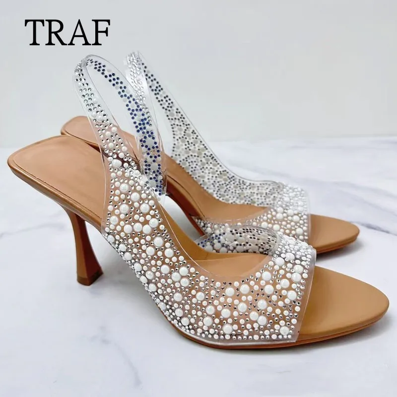 TRAF 2024 Summer Rhinestone Slingback Pumps Women High Heeled Sandals Lady Elegant Pointed Toe Female Sexy High Heels Woman Shoe
TRAF 2024 Summer Rhinestone Slingback Pumps Women High Heeled Sandals Lady Elegant Pointed Toe Female Sexy High Heels Woman Shoe