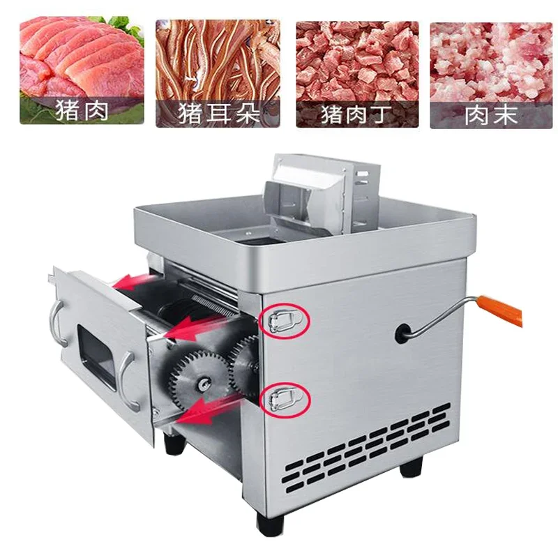 Мясорубка 850 Вт Быстрая электрическая мясорубка Коммерческая слайсер Shred Полностью автоматическая мясорубка
Мясорубка 850 Вт Быстрая электрическая мясорубка Коммерческая слайсер Shred Полностью автоматическая мясорубка