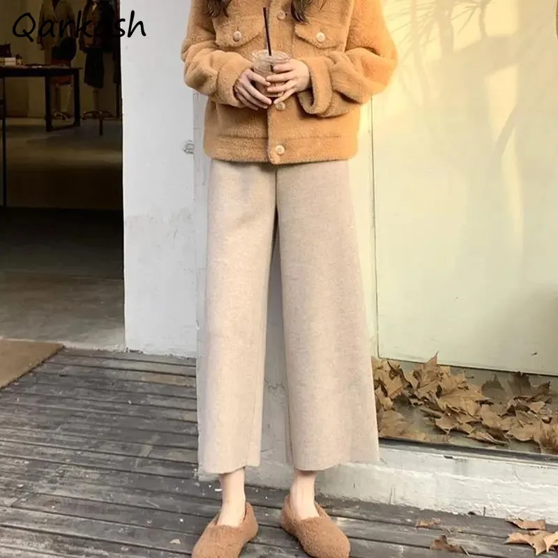 Woolen Pants Women Ankle-length Wide Leg Loose Leisure Daily All-match Solid Empire Autumn Winter Slouchy Simple Female Chic Ins
Woolen Pants Women Ankle-length Wide Leg Loose Leisure Daily All-match Solid Empire Autumn Winter Slouchy Simple Female Chic Ins