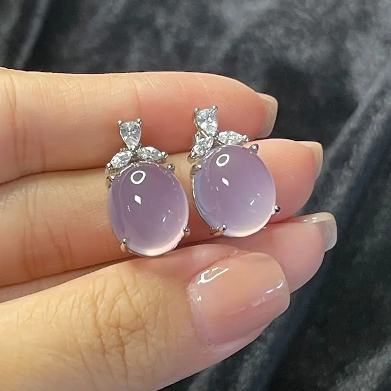 High ice violet stud earrings imitation purple chalcedony delicate temperament pink fairy hibiscus stone earrings
High ice violet stud earrings imitation purple chalcedony delicate temperament pink fairy hibiscus stone earrings